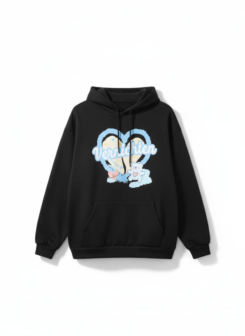 هودی زنانه مشکی تو کرک