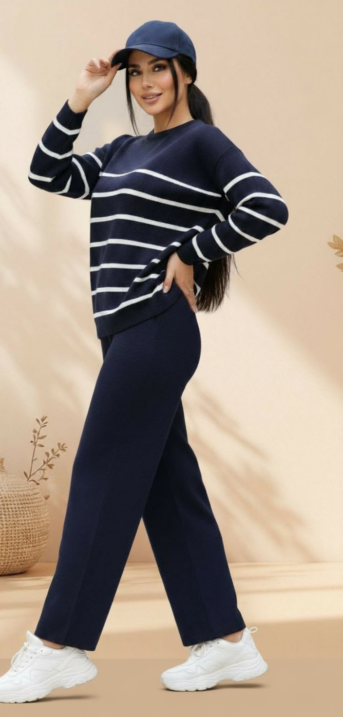 ست بلوز شلوار بافت زنانه فری سایز